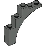 Plaatje in Gallery viewer laden, LEGO® los onderdeel Steen Boog in kleur Donkergrijs 2339