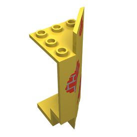 LEGO® los onderdeel Paneel met Motief in kleur Geel 2345pb02