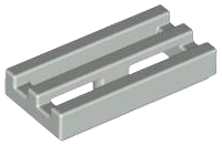 LEGO® los onderdeel Tegel Aangepast Lichtgrijs 2412b