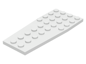 LEGO® los onderdeel Wig Plaat in kleur Wit 2413