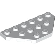 Plaatje in Gallery viewer laden, LEGO® los onderdeel Wig Plaat in kleur Wit 2419