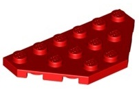 LEGO® los onderdeel Wig Plaat in kleur Rood 2419