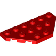 Plaatje in Gallery viewer laden, LEGO® los onderdeel Wig Plaat in kleur Rood 2419
