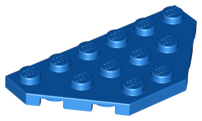 LEGO® los onderdeel Wig Plaat in kleur Blauw 2419