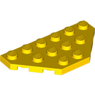 LEGO® los onderdeel Wig Plaat in kleur Geel 2419