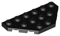 LEGO® los onderdeel Wig Plaat in kleur Zwart 2419