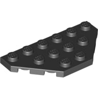 LEGO® los onderdeel Wig Plaat in kleur Zwart 2419