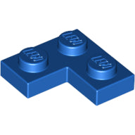 LEGO® los onderdeel Plaat Algemeen in kleur Blauw 2420