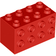 LEGO® los onderdeel Steen Aangepast in kleur Rood 2434