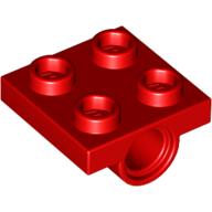 LEGO® los onderdeel Plaat Aangepast in kleur Rood 2444