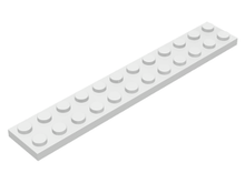 Plaatje in Gallery viewer laden, LEGO® los onderdeel Plaat Algemeen in kleur Wit 2445