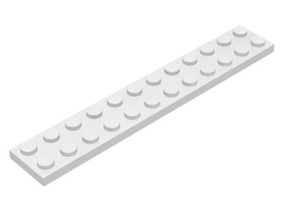 LEGO® los onderdeel Plaat Algemeen in kleur Wit 2445