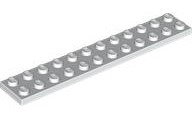 LEGO® los onderdeel Plaat Algemeen in kleur Wit 2445