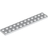 Plaatje in Gallery viewer laden, LEGO® los onderdeel Plaat Algemeen in kleur Wit 2445