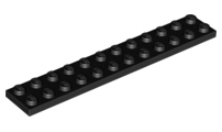 LEGO® los onderdeel Plaat Algemeen in kleur Zwart 2445