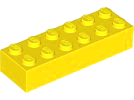 Plaatje in Gallery viewer laden, LEGO® los onderdeel Steen in kleur Geel 2456