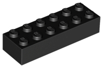 Plaatje in Gallery viewer laden, LEGO® los onderdeel Steen in kleur Zwart 2456