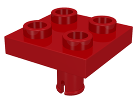 LEGO® los onderdeel Plaat Aangepast in kleur Rood 2476