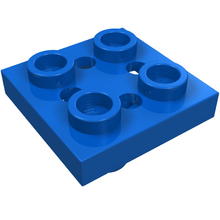 Plaatje in Gallery viewer laden, LEGO® los onderdeel Plaat Aangepast in kleur Blauw 2476b