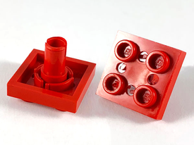 LEGO® los onderdeel Plaat Aangepast in kleur Rood 2476b