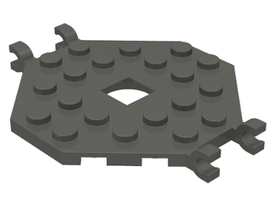 LEGO® los onderdeel Plaat Aangepast Donkergrijs 2539