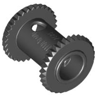 LEGO® los onderdeel Haspel & Lier in kleur Zwart 2585