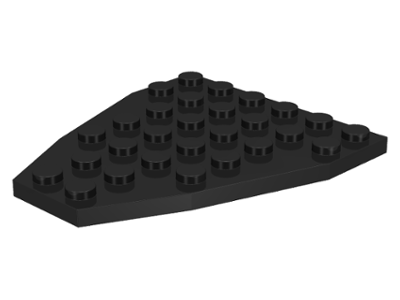 LEGO® los onderdeel Wig Plaat in kleur Zwart 2625
