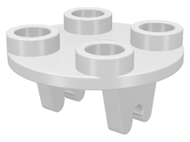 LEGO® los onderdeel Plaat Rond in kleur Wit 2655