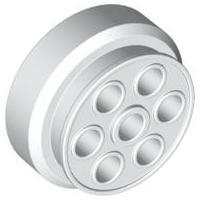 LEGO® los onderdeel Wiel in kleur Wit 2695