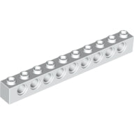 Plaatje in Gallery viewer laden, LEGO® los onderdeel Technische Steen in kleur Wit 2730