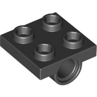 Plaatje in Gallery viewer laden, LEGO® los onderdeel Plaat Aangepast in kleur Zwart 2817