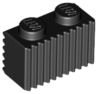 LEGO® los onderdeel Steen Aangepast in kleur Zwart 2877