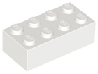 LEGO® los onderdeel Steen in kleur Wit 3001