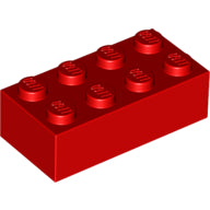 Plaatje in Gallery viewer laden, LEGO® los onderdeel Steen in kleur Rood 3001