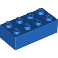 LEGO® los onderdeel Steen in kleur Blauw 3001