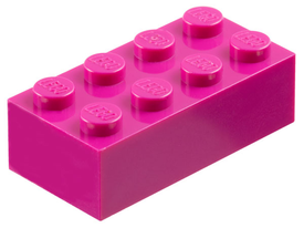 LEGO® los onderdeel Steen in kleur Magenta 3001