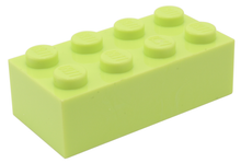 Plaatje in Gallery viewer laden, LEGO® los onderdeel Steen in kleur Geelachtig Groen 3001