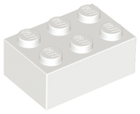 LEGO® los onderdeel Steen in kleur Wit 3002