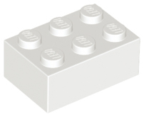 LEGO® los onderdeel Steen in kleur Wit 3002