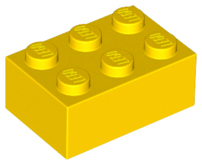 Plaatje in Gallery viewer laden, LEGO® los onderdeel Steen in kleur Geel 3002