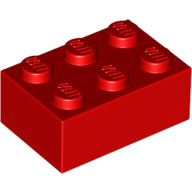 Plaatje in Gallery viewer laden, LEGO® los onderdeel Steen in kleur Rood 3002