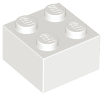 LEGO® los onderdeel Steen in kleur Wit 3003