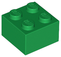 Plaatje in Gallery viewer laden, LEGO® los onderdeel Steen in kleur Groen 3003