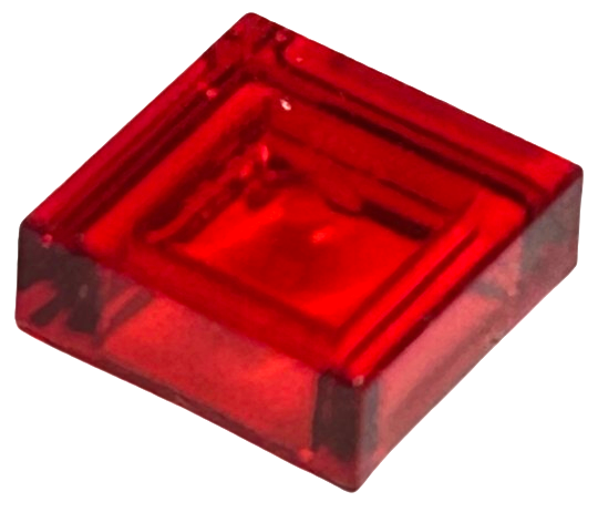 LEGO® los onderdeel Tegel Algemeen Doorzichtig Rood 3070