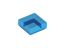 Plaatje in Gallery viewer laden, LEGO® onderdeel Tegel Algemeen Doorzichtig Donkerblauw 3070