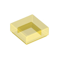 Plaatje in Gallery viewer laden, LEGO® los onderdeel Tegel Algemeen Doorzichtig Geel 3070