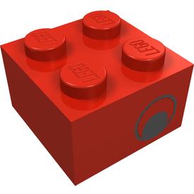 LEGO® los onderdeel Steen met Motief in kleur Rood 3003pe1