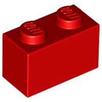 LEGO® los onderdeel Steen in kleur Rood 3004
