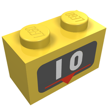 Plaatje in Gallery viewer laden, LEGO® los onderdeel Steen met Motief in kleur Geel 3004px3