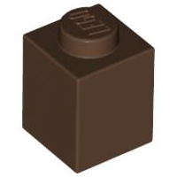 Plaatje in Gallery viewer laden, LEGO® los onderdeel Steen in kleur Bruin 3005